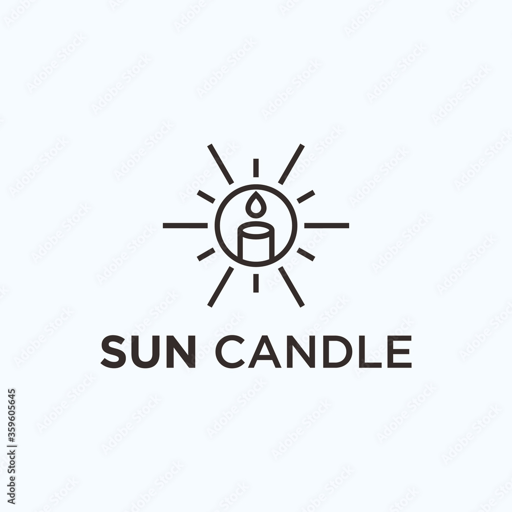 sun candle logo. candle icon sun candle logo. candle icon