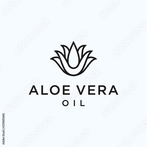 aloe vera oil logo. aloe vera icon
