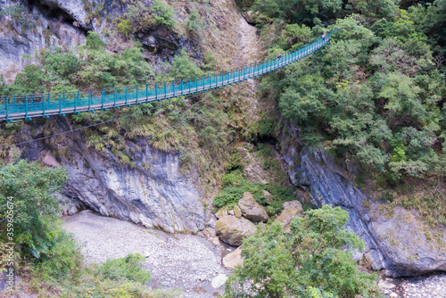 Swallow Grotto Trail (Yanzikou) at Taroko National Park. a famous tourist spot in Xiulin, Hualien, Taiwan. photo