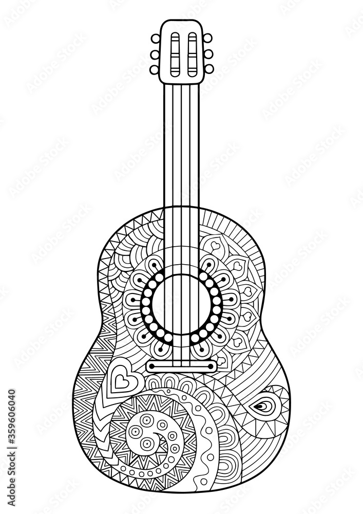 Fotografie Vector coloring page for adult