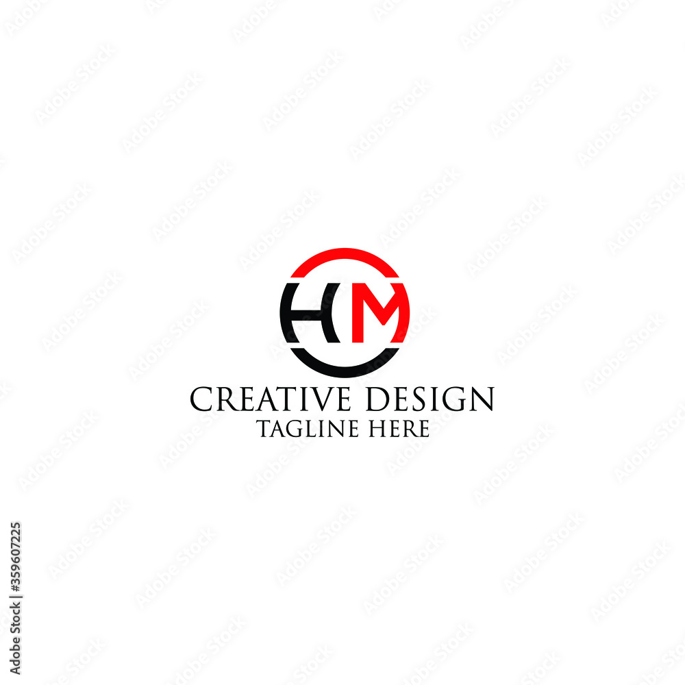 Abstract Letter HM logo design template. Abstract Letter HM logo design template.