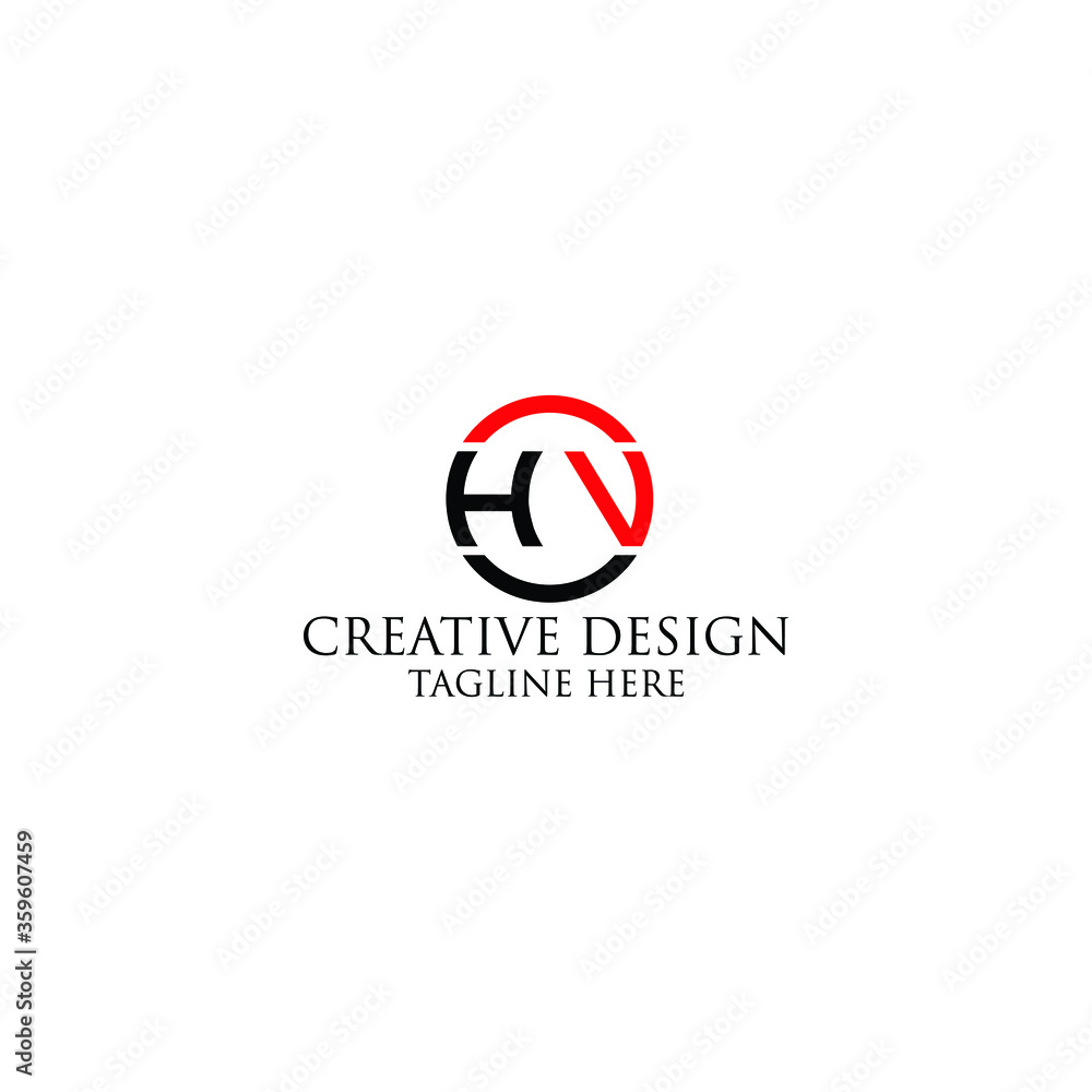 Abstract Letter HV logo design template. Abstract Letter HV logo design template.