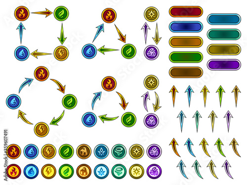 ゲーム／アイコン／属性／タイプ／相関図／メタル／C