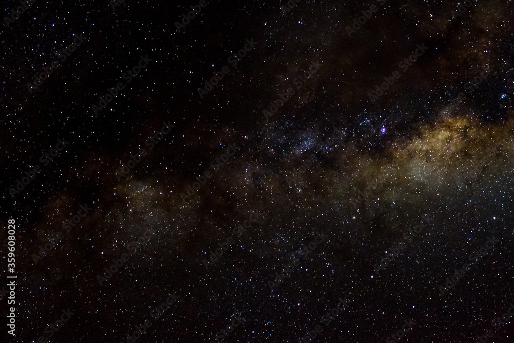 Fototapeta premium Stars and galaxy outer space sky night universe black starry background of shiny starfield 
