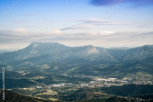 landscape in basque mountains
