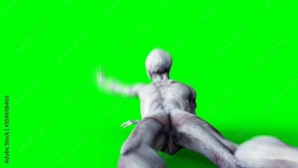 Alien crawling. Realistic motion and skin shaders. 4K green screen footage. Alien crawling. Realistic motion and skin shaders. 4K green screen footage.