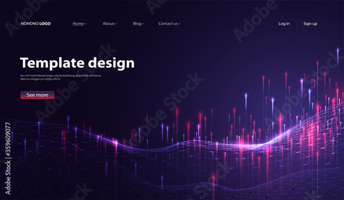 Abstract technology data visualization background. network futuristic wireframe. artificial intelligence. cyber security. visual information complexity. Intricate data threads plot.
