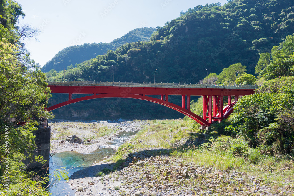 Shakadang Bridge at Taroko National Park. a famous tourist spot in Xiulin, Hualien, Taiwan. Shakadang Bridge at Taroko National Park. a famous tourist spot in Xiulin, Hualien, Taiwan.