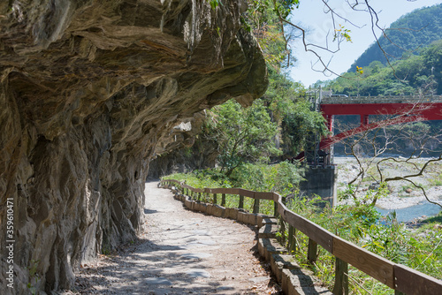Shakadang Trail  Mysterious Valley Trail  at Taroko National Park. a famous tourist spot in Xiulin  Hualien  Taiwan.