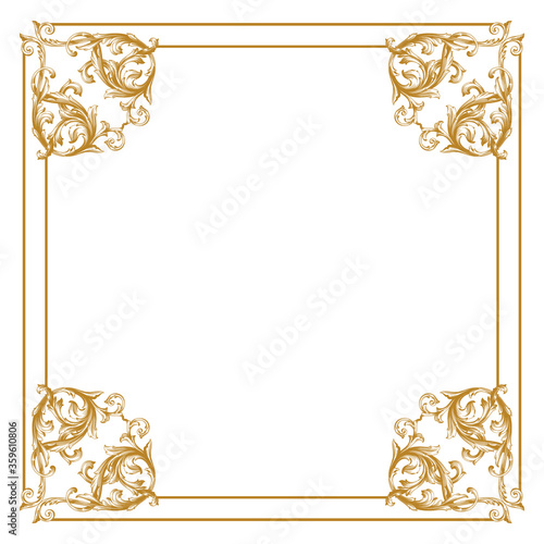 Classical baroque vector of vintage element for design. Decorative design element filigree calligraphy vector. You can use for wedding decoration of greeting card and laser cutting.