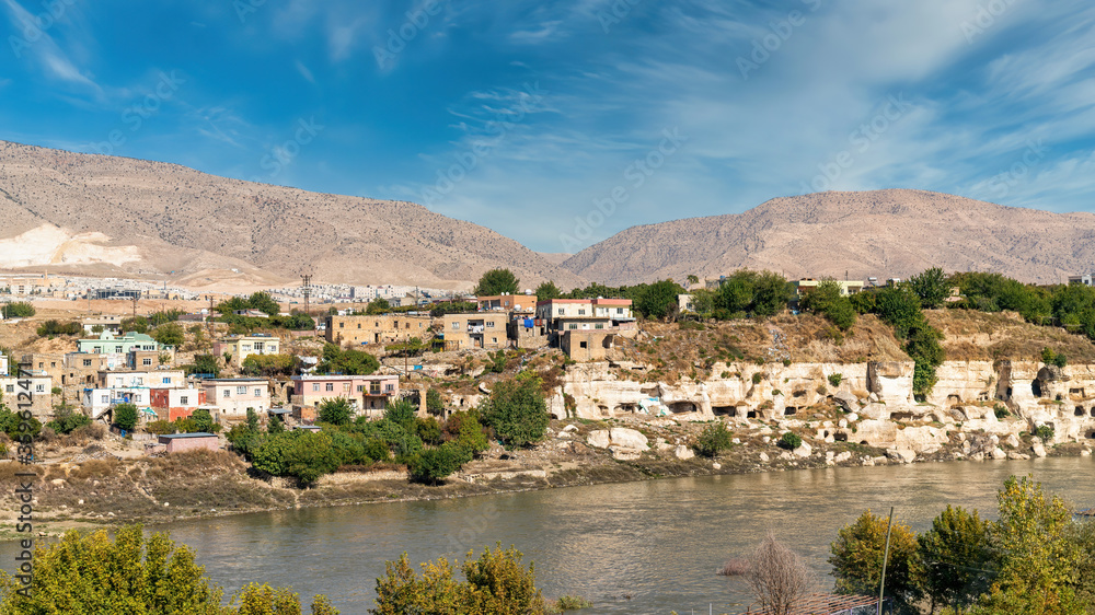 Remains of the town of Hasankeyf on the River Tigris