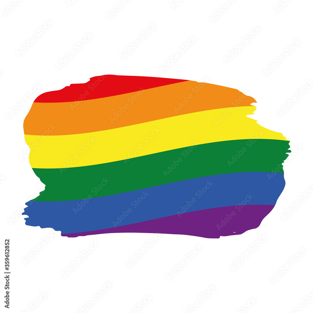 Obraz premium Rainbow background. LGBT Pride Month in June. Lesbian Gay Bisexual Transgender. Celebrated annual. LGBT flag. LGBTQ community. Human rights and tolerance. Vector illustration isolated on white