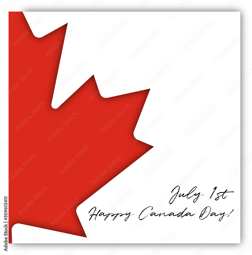 Happy Canada Day background, poster, card, banner design with the maple leaf. Vector illustration. Square format. Happy Canada Day background, poster, card, banner design with the maple leaf. Vector illustration. Square format.