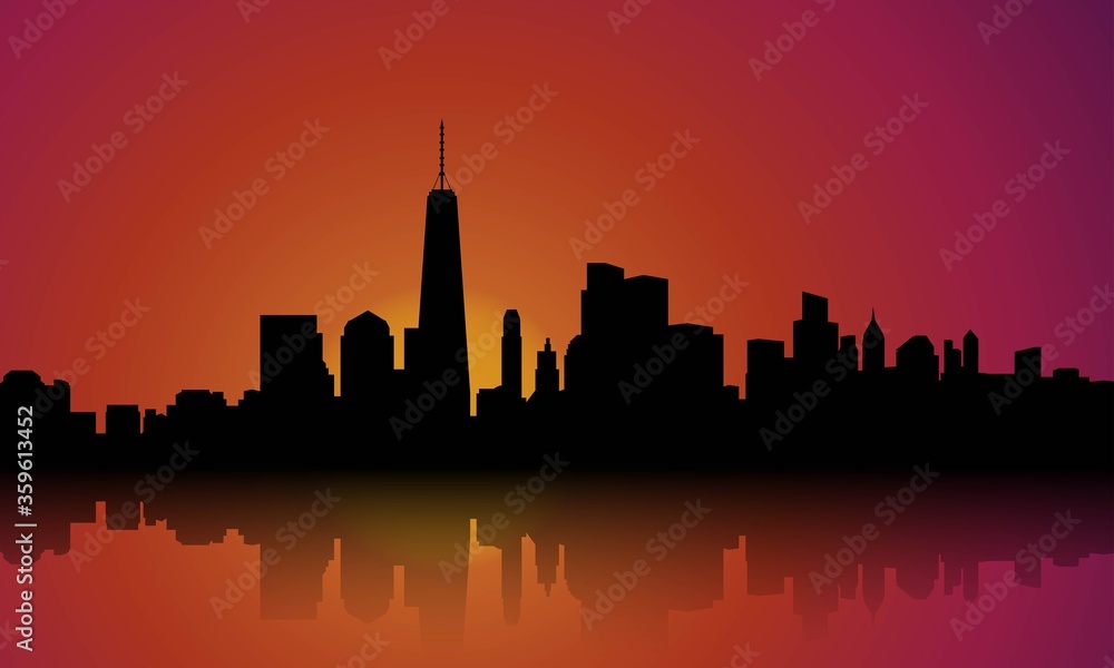 Vector of the New York skyline.