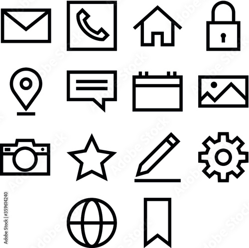Basic and simple icon set