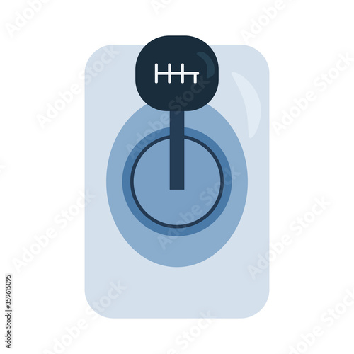 Gearbox car. Flat style. Simplified. Vector illustration