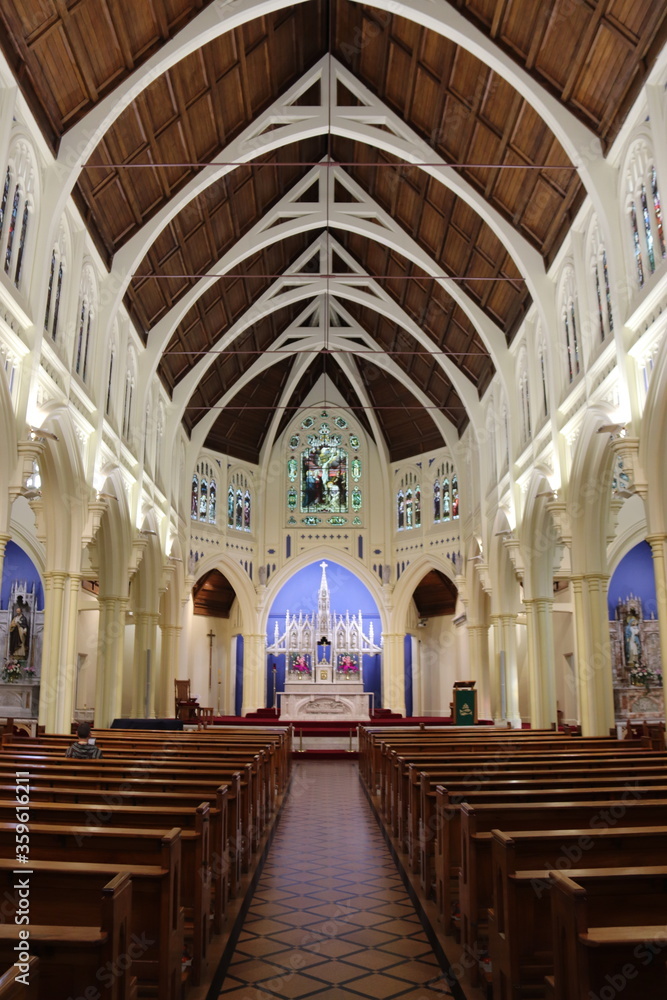Fototapeta premium Nef de la cathédrale Saint Paul à Wellington, Nouvelle Zélande