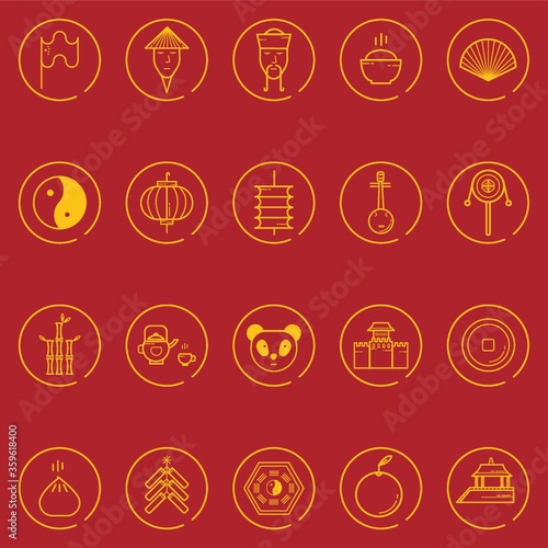 collection of chinese icon