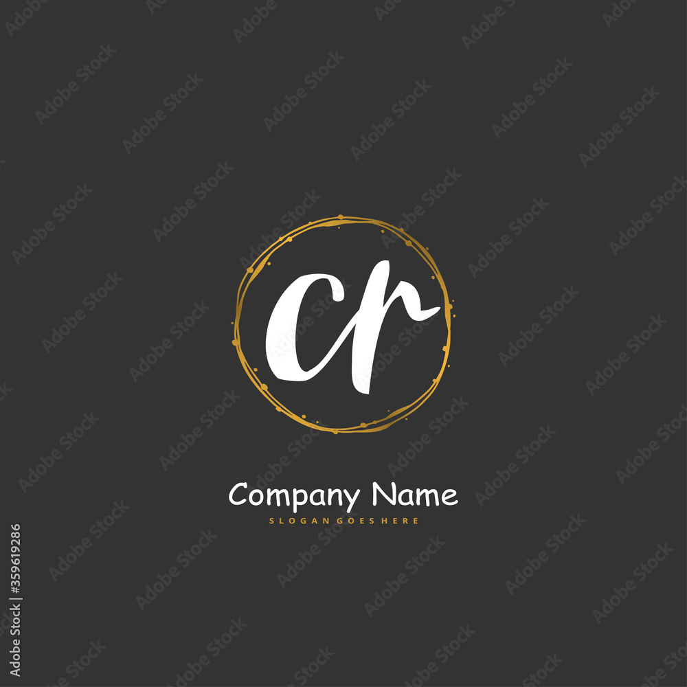 C R CR Initial handwriting and signature logo design with circle. Beautiful design handwritten logo for fashion, team, wedding, luxury logo. C R CR Initial handwriting and signature logo design with circle. Beautiful design handwritten logo for fashion, team, wedding, luxury logo.