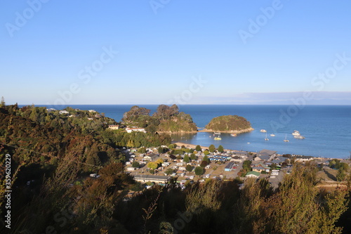 Village et baie de Kaiteriteri  Nouvelle Z  lande