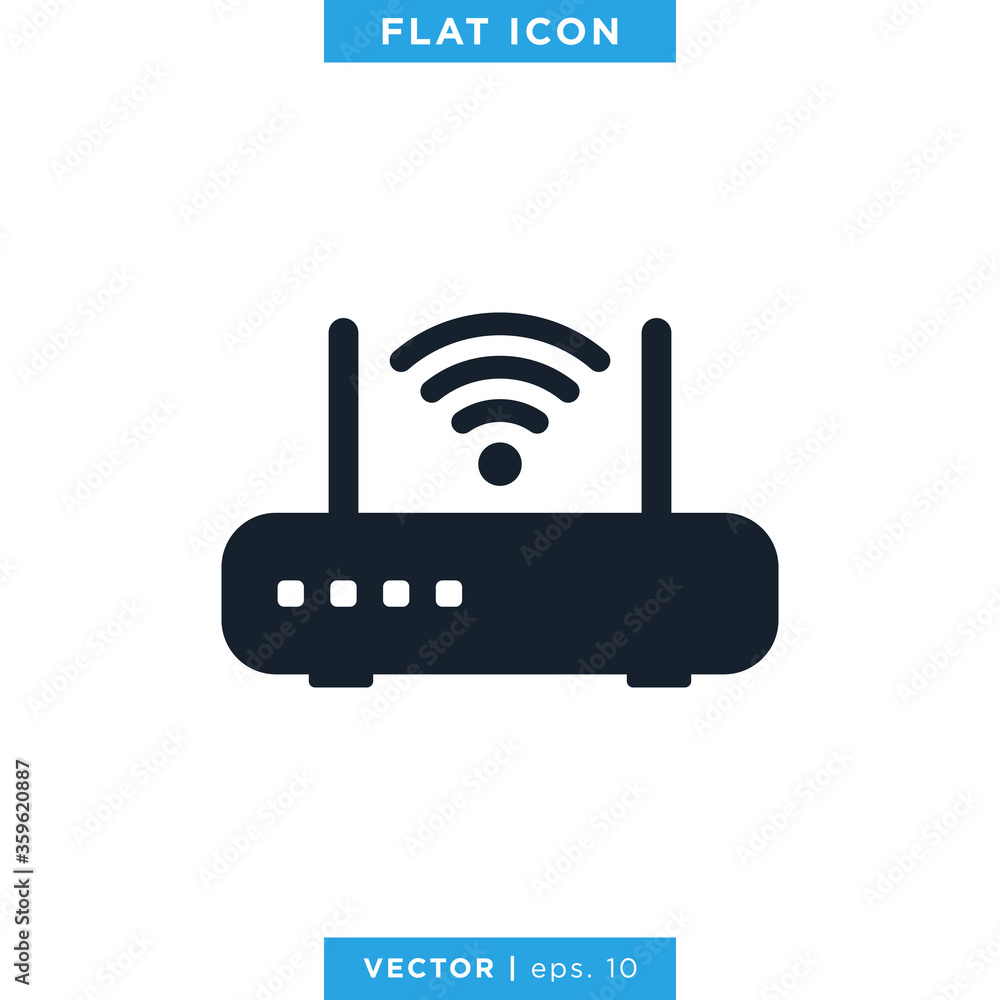Wifi Router Icon Vector Logo Design Template Wifi Router Icon Vector Logo Design Template
