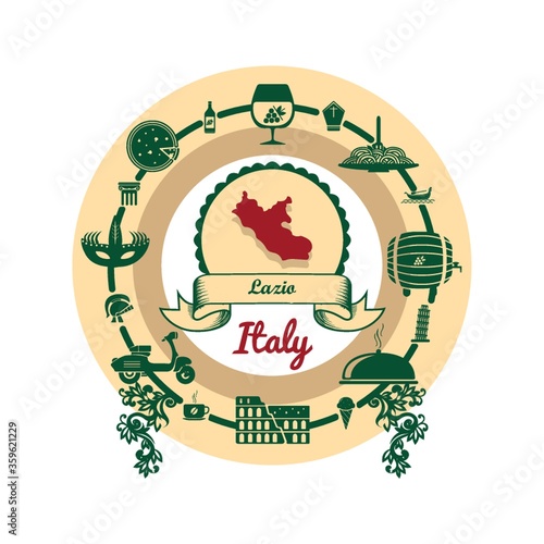 Lazio map label.