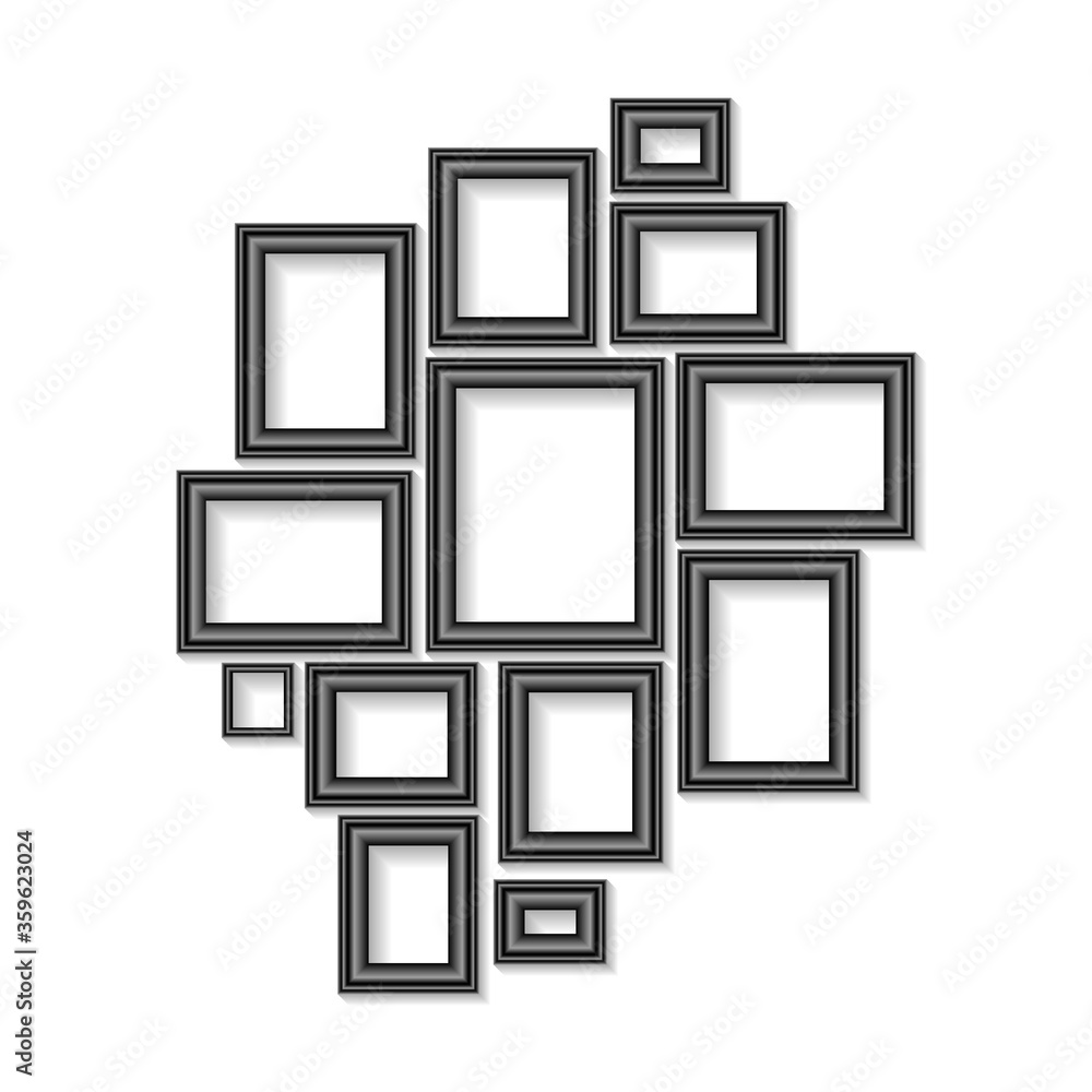 White buttons in different shapes. White buttons in different shapes.