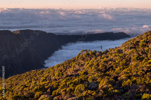 Clouds sea on Reunion Island