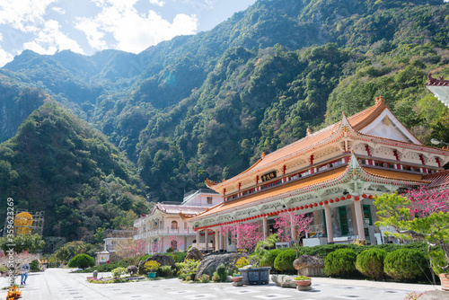 Xiangde Temple at Tianxiang Recreation Area in Taroko National Park, Xiulin, Hualien, Taiwan.