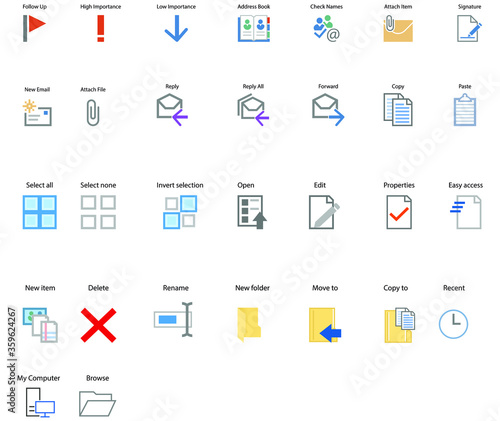 Vector Design email & others icon set suitable for info graphics, websites and print media. 