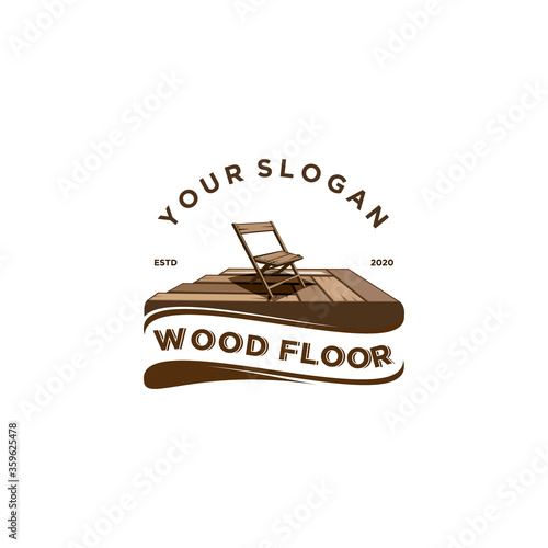 vintage wood floor logo