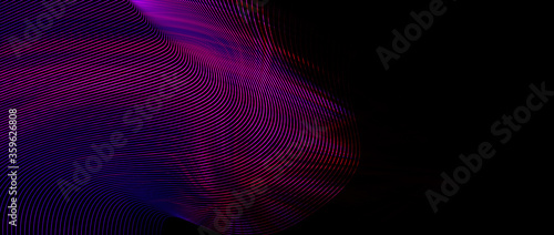 High speed technology concept, Line art light abstract panorama background