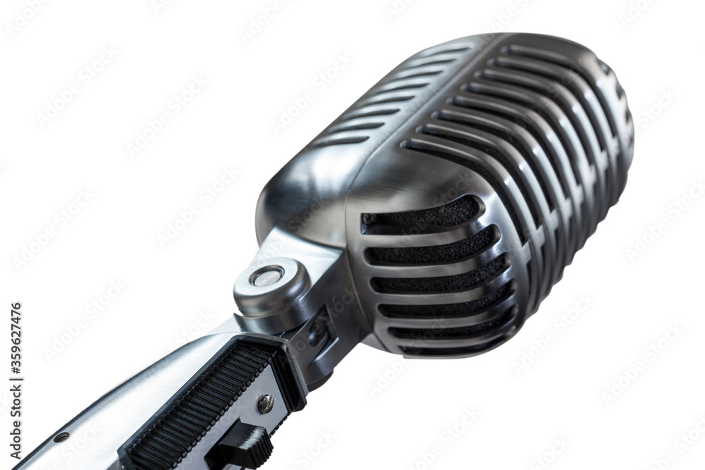 Fototapeta premium retro microphone isolated on white