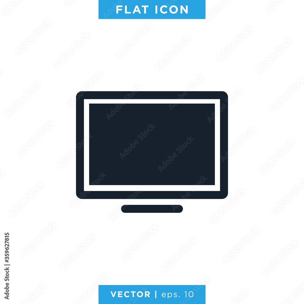 Desktop Monitor Icon Vector Design Template Desktop Monitor Icon Vector Design Template