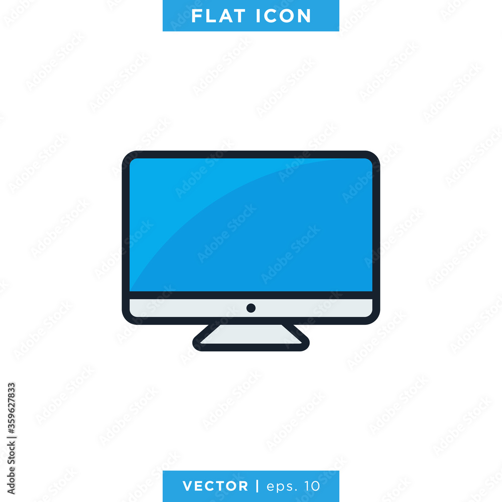 Desktop Monitor Icon Vector Design Template Desktop Monitor Icon Vector Design Template