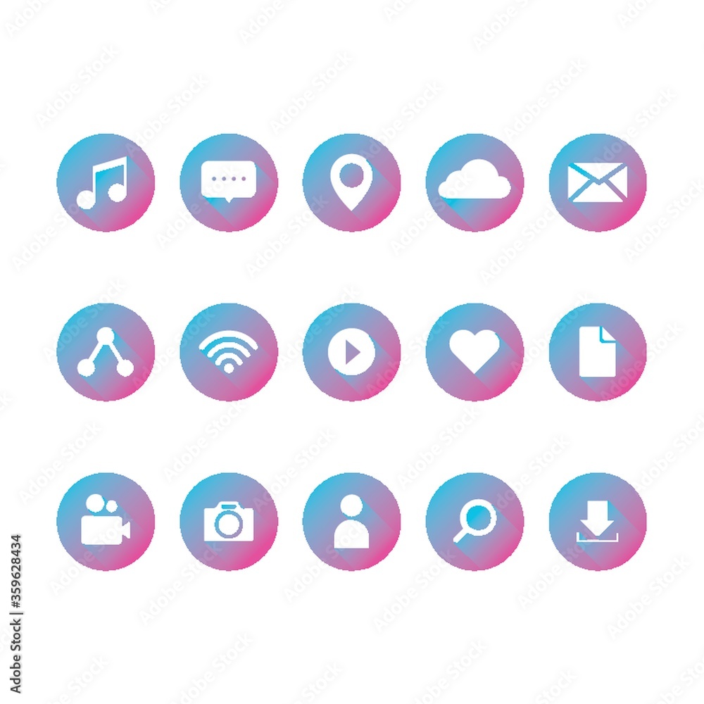 collection of social media icons collection of social media icons