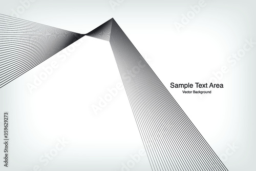 Abstract Line, On White Background With Sample Text Area