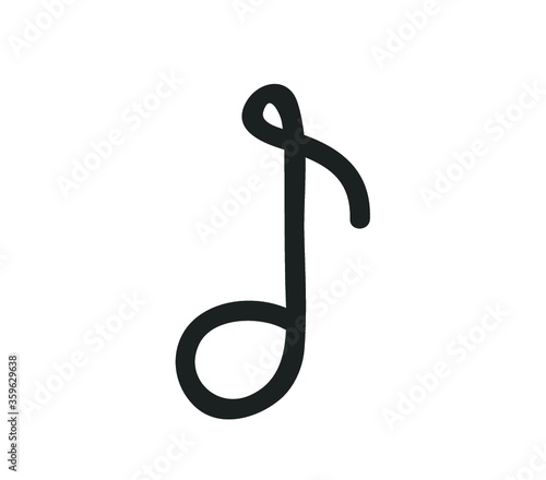 Hand drawn music notes. Music icon. Music notes vector design. 