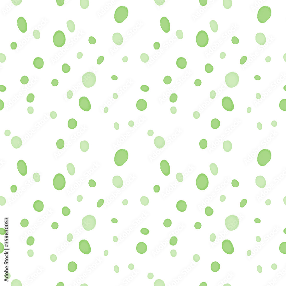 green watercolor stains raster seamless pattern