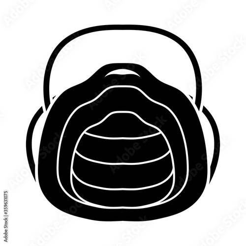 mouth guard mask medicine , silhouette style icon