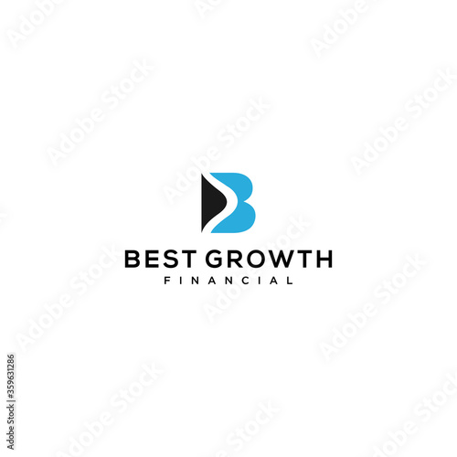 Creative Illustration modern B sign geometric logo design template