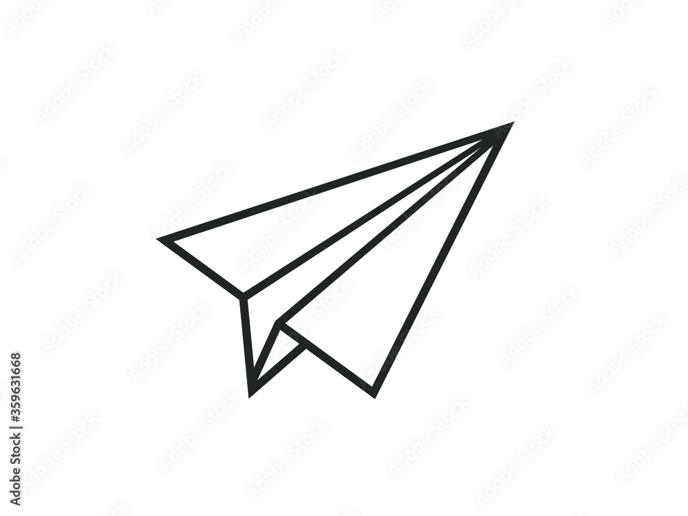 Paper plane icon. Vector paper plane design illustration. Paper plane icon. Vector paper plane design illustration.