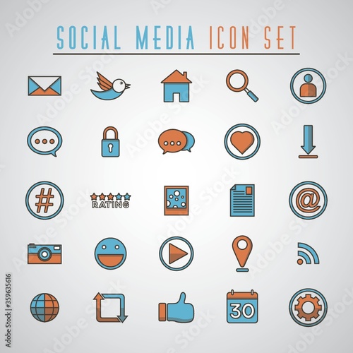 social media icon set