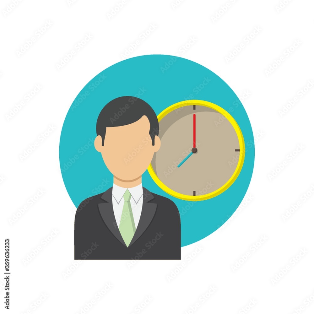 Businessman and clock Businessman and clock