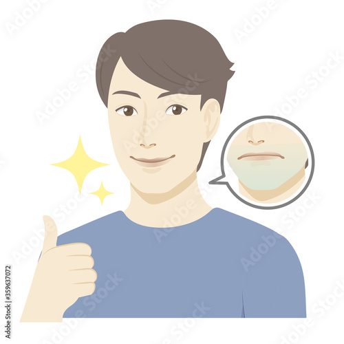 髭ケア男性イラスト
