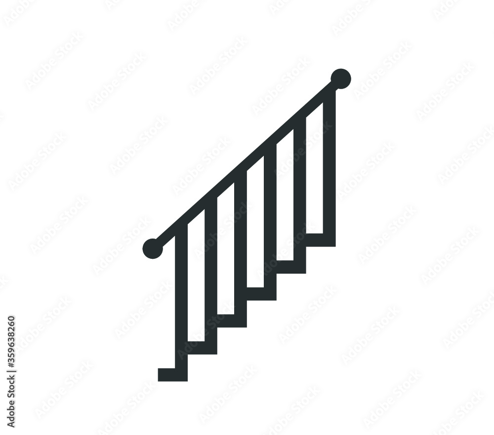 Stair railing vector illustration. Railing icon. Stair railing vector illustration. Railing icon.