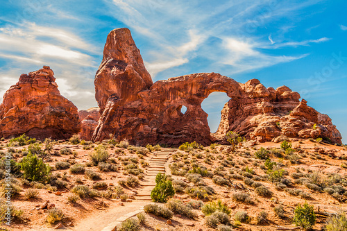 Foto Turret Arch at Arches National Park in Utah