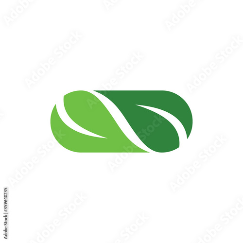 Pharmacy Logo Eco Green Design Vector Template