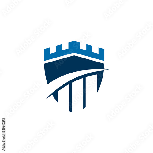 Trading Castle Logo with simple style good for your business