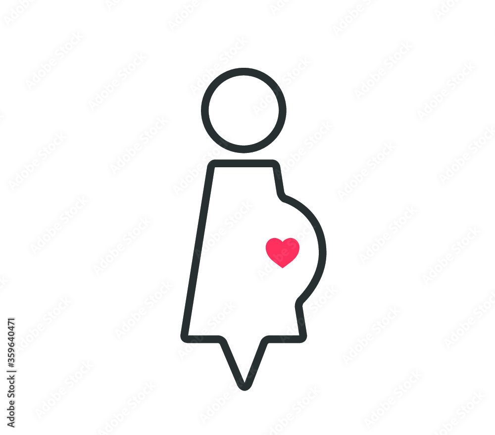 Pregnant icon. Vector pregnant woman illustration. Pregnancy icon. Pregnant icon. Vector pregnant woman illustration. Pregnancy icon.